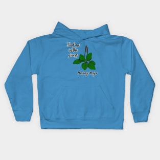 Find me in the grass Plantago major Kids Hoodie